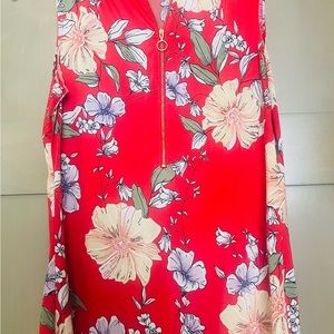 Bright colorful top, red, green and gold!